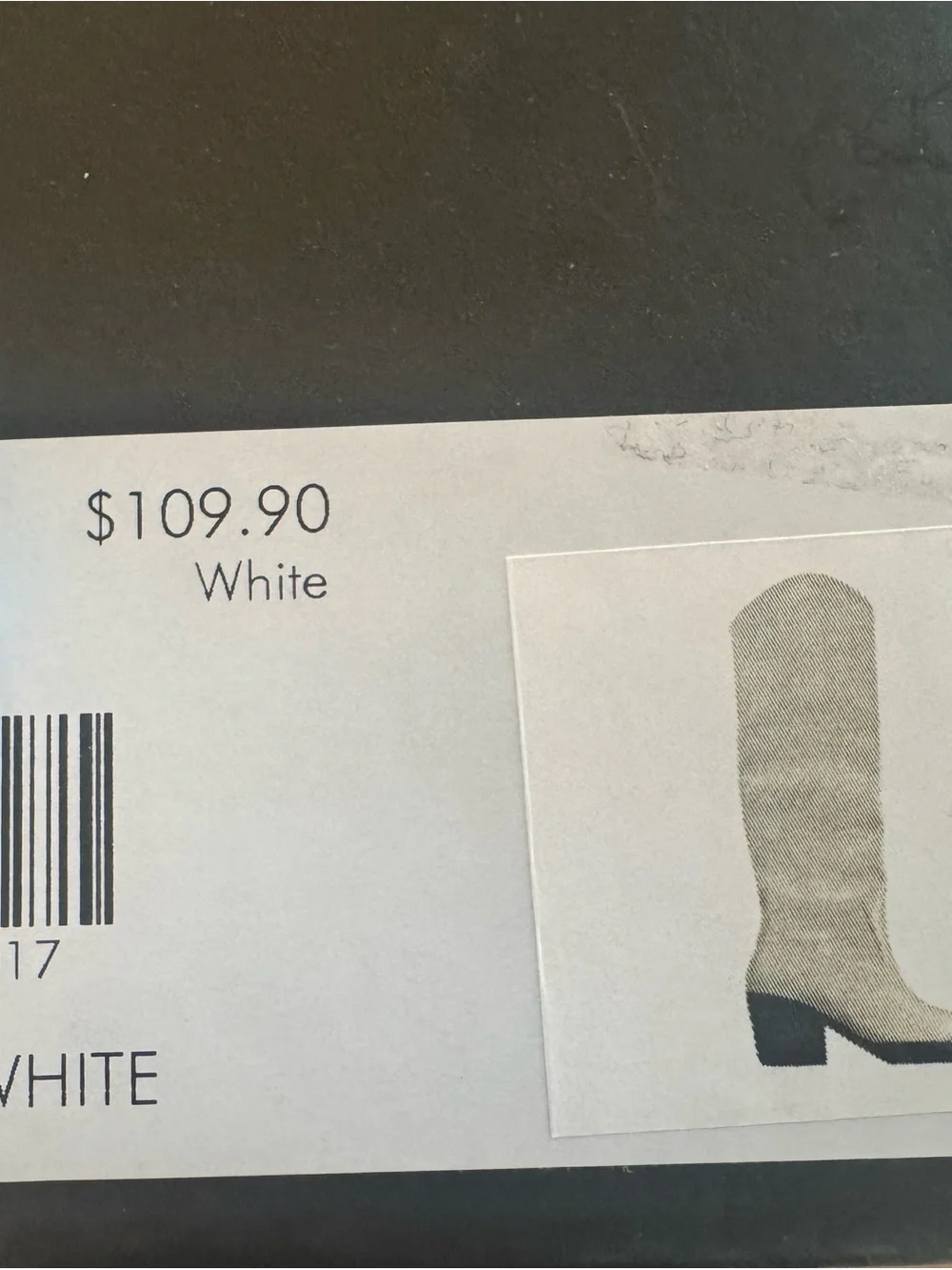 White Over-the-Knee Western Boots | Silver Toe Accent | Same Day Shipping
